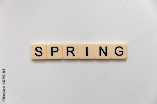 spring letter blocks