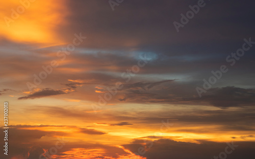 Colorful of sunset on sea scape background © kittiyaporn1027