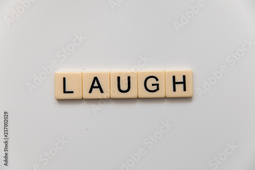 laugh letter blocks