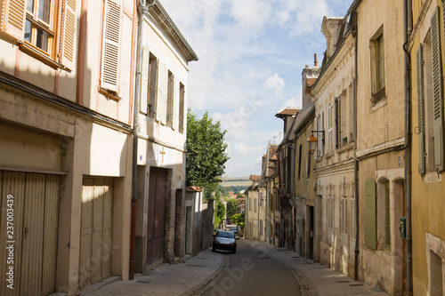 An ancient lane in the suburbs of Auxerre city in France