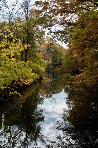 Fall Foliage River Creek Reflection