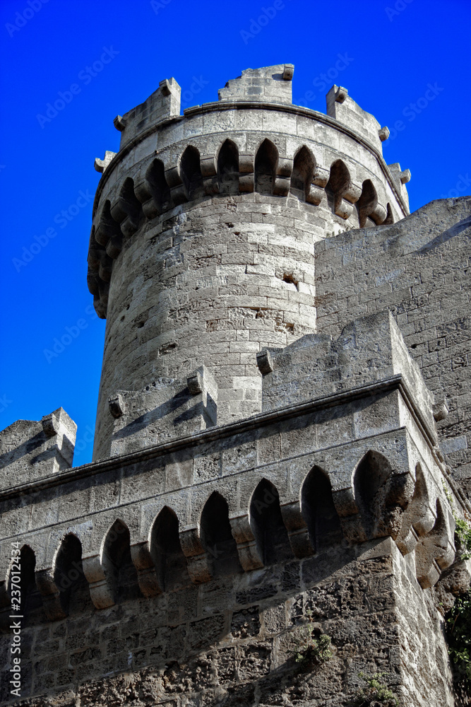 Round watchtower closeup