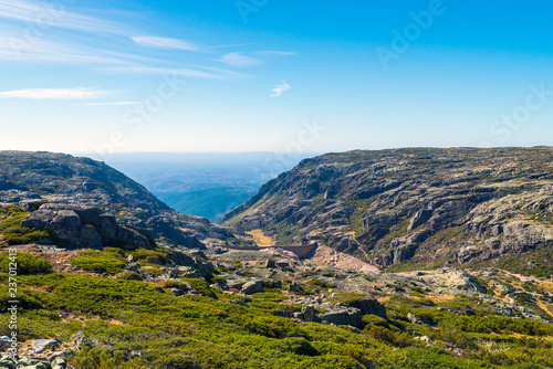 The dam in the mountains, lake and the road. Portugal , Serra da estrela © rostovdriver