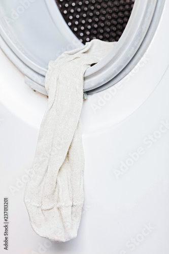 Sock in washing machine