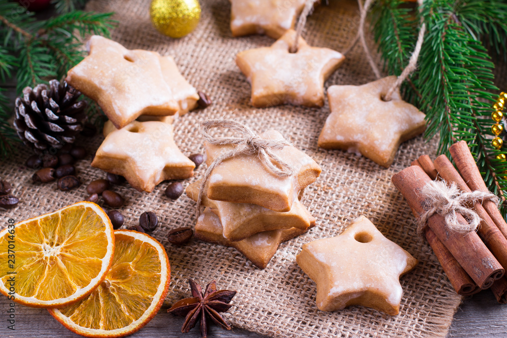 Star shaped cookie with sugar icing Star shaped cookie with sugar icing