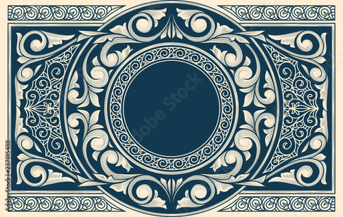 Vintage decorative ornate card