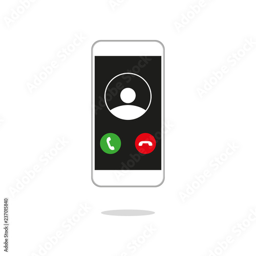 Generic Incoming Phone Call Screen User Interface UI Vector