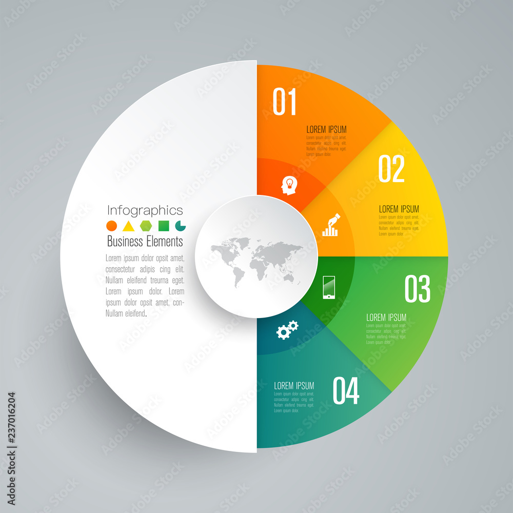 Infographics design vector and business icons with 4 options. Infographics design vector and business icons with 4 options.