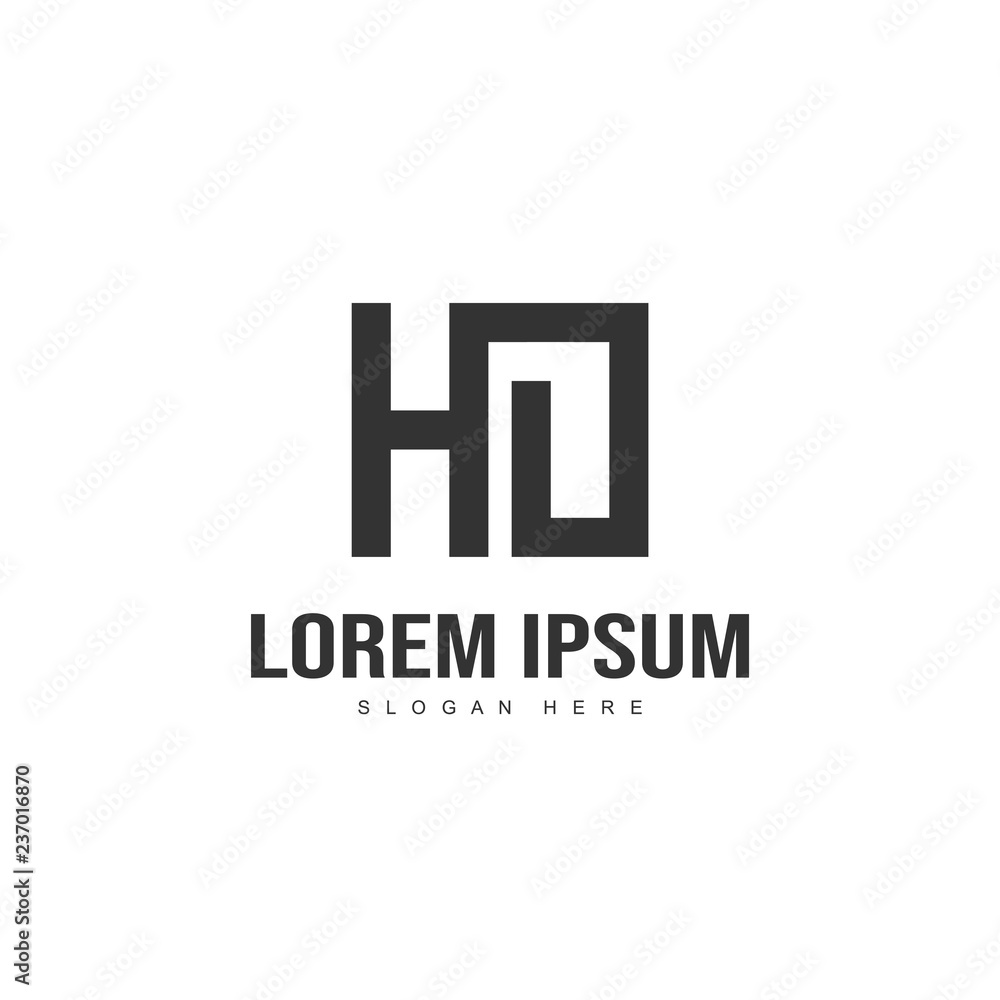 Initial letter logo design. Minimal letter logo template