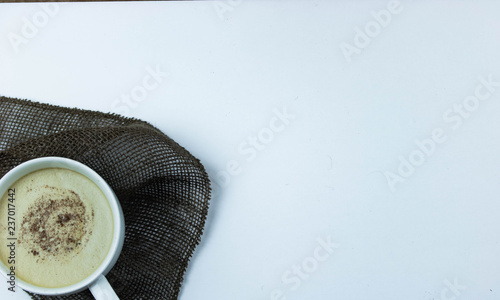 coffee burlap hot cocoa mug