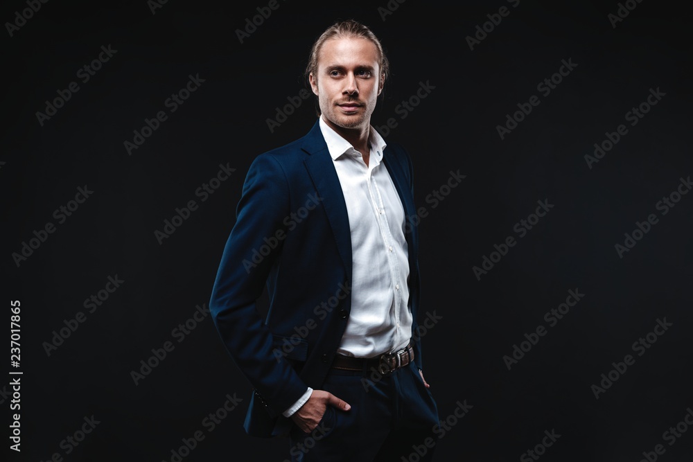 Elegant young handsome man. Studio fashion portrait Elegant young handsome man. Studio fashion portrait