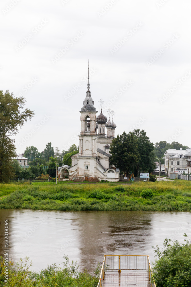 panorama of River Vologda and church of the Presentation of the Lord was built in 1731-1735 years in Vologda, Russia. panorama of River Vologda and church of the Presentation of the Lord was built in 1731-1735 years in Vologda, Russia.
