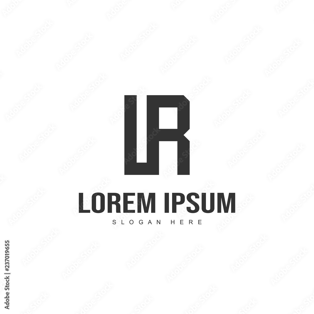 Initial letter logo design. Minimal letter logo template