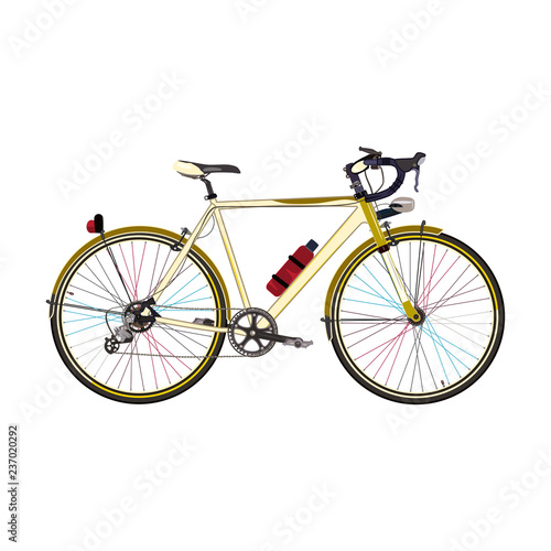 Vector illustration of road bike in flat style