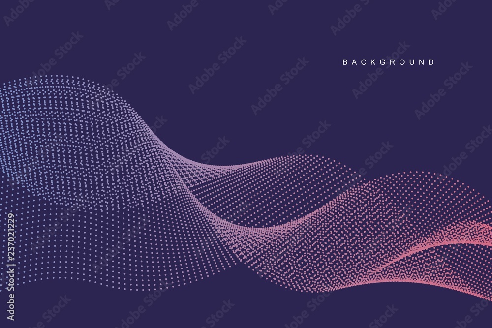 Fototapeta premium Abstract glowing festive background of dots.