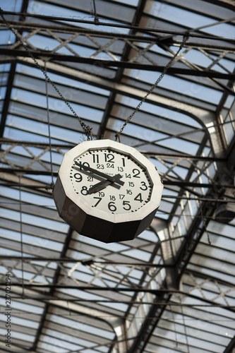 clock in railway station