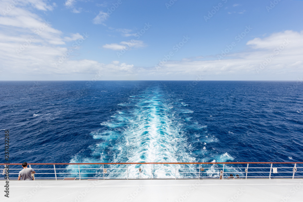 sea view of ships wake