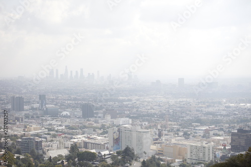 Plakat smog downtown los angeles