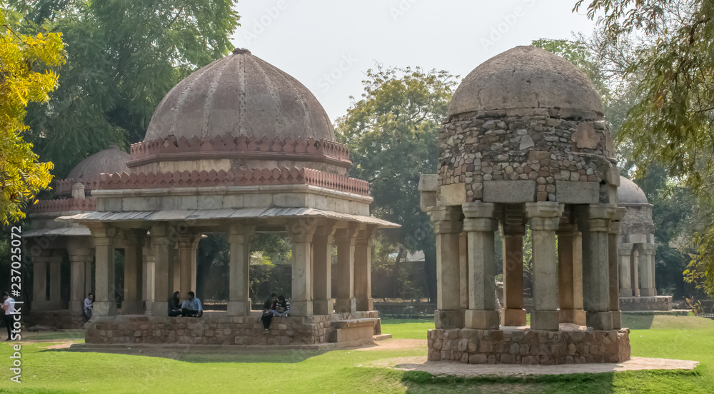 Fototapeta premium The Three Pavilions, Hauz Khas Complex