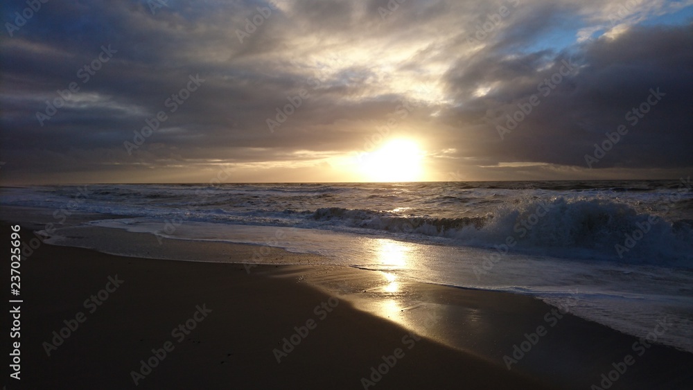 Obraz premium Wellen an der Nordsee