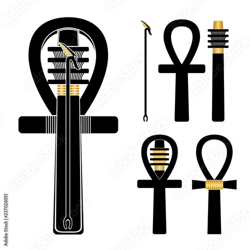 Set of ancient egypt silhouettes