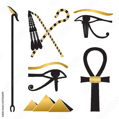 Set of ancient egypt silhouettes