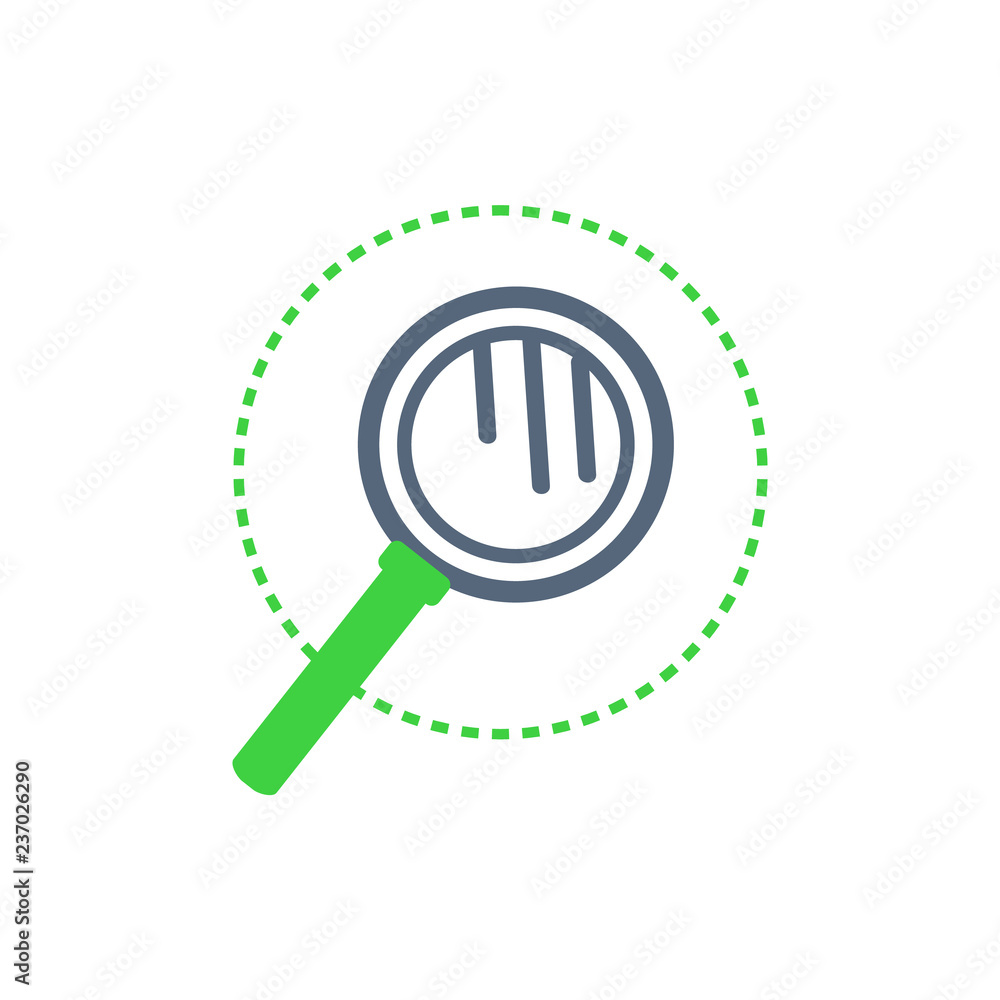 Magnifying Glass with Handle Examination Vector Magnifying Glass with Handle Examination Vector