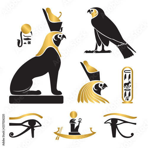 Set of ancient egypt silhouettes