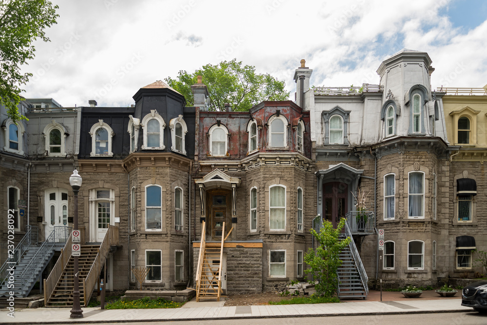 Old Victorian buildings in Quebec City, Canada