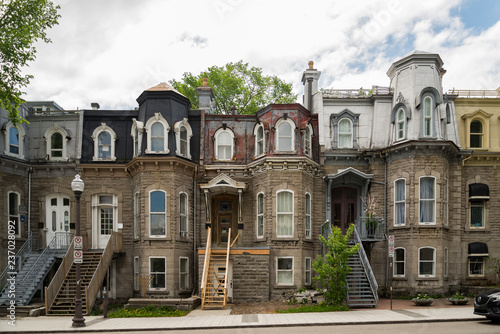Old Victorian buildings in Quebec City  Canada