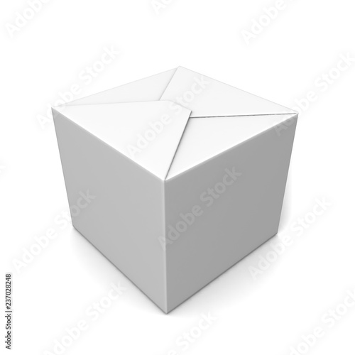 3d box isolated on white background