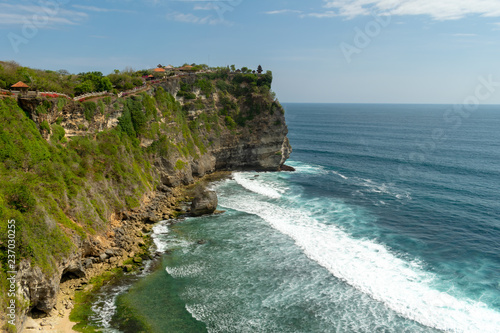 The cliff and the sea, Uluwatu beach, beautiful Bali