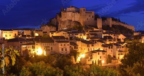 sunset in the medieval town of Alquezar, Huesca province, Aragon, Spain © curto