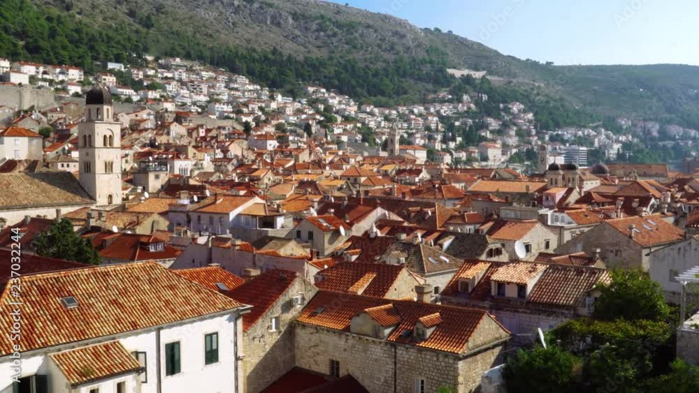 View over the Old Town Rooftops of Dubrovnik Croatia View over the Old Town Rooftops of Dubrovnik Croatia