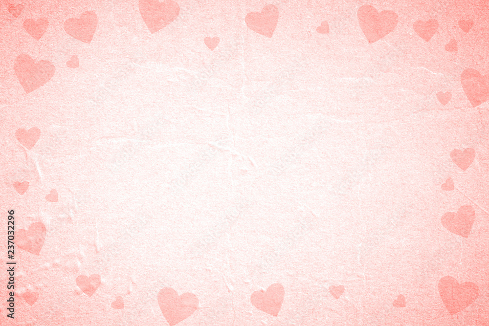 Vintage background with hearts love symbol