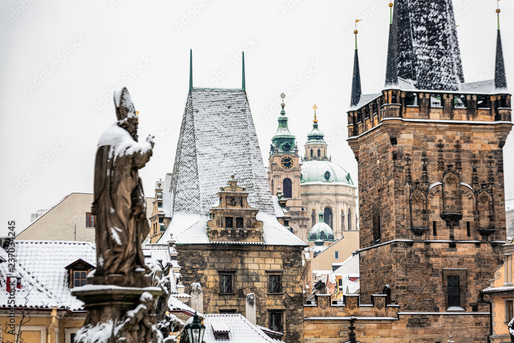 Fototapeta premium Prague winter morning
