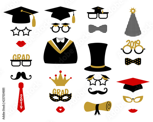 Photo booth props for graduation party photobooth