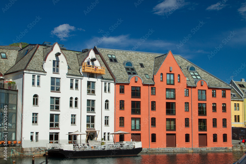 Naklejka premium Alesund is a city in Norway.