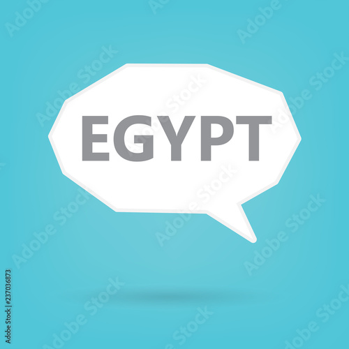 Egypt word on a speech bubble- vector illustration