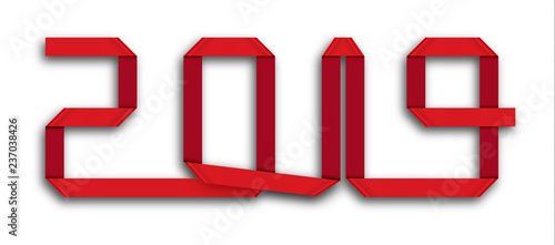 Anno 2019 creato con un nastro unico intero