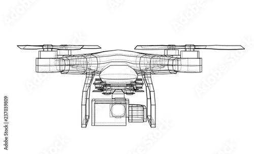 Drone concept. 3d illustration