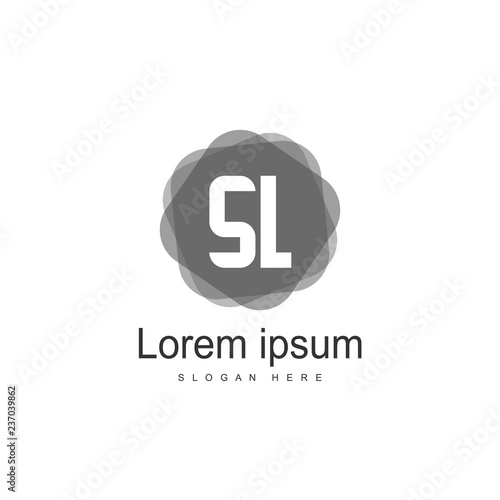 Initial letter SL logo template design. minimal letter logo