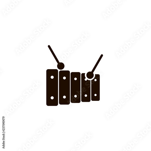 xylophone icon. flat design