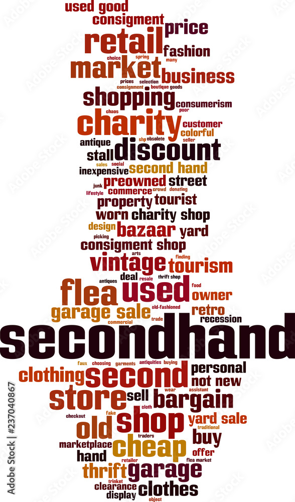 Obraz premium Secondhand word cloud