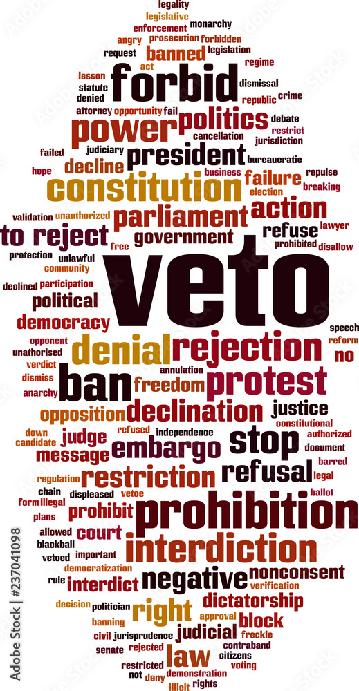 Veto word cloud Veto word cloud