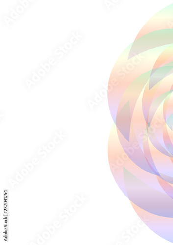 pastel rainbow candy petal abstract background, curve layer, multicolor transparent backdrop, vector illustration