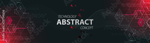 Technology background. Binary computer code.  Vector illustration.