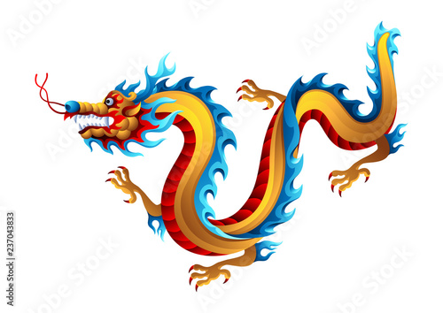 Illustration of Chinese dragon.