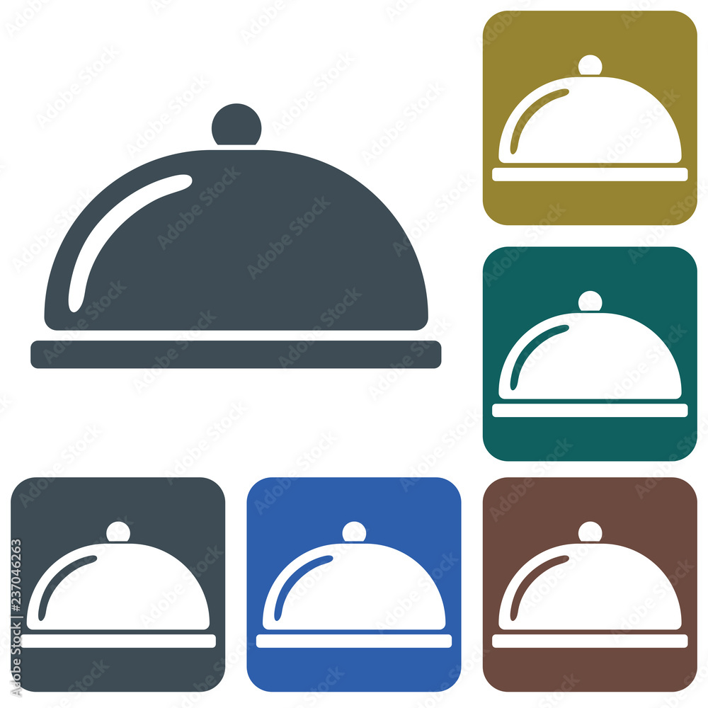 Cloche icon simple flat style Cloche icon simple flat style