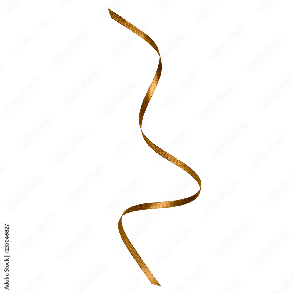 Shiny satin ribbon in brown color isolated on white background close up .Ribbon image for decoration design. Shiny satin ribbon in brown color isolated on white background close up .Ribbon image for decoration design.